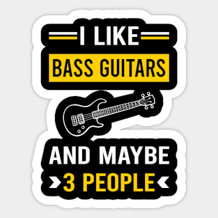 3 People Bass Guitar Guitars Guitarist Sticker